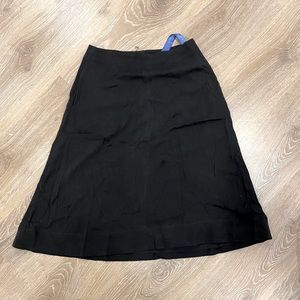 Full length silk skirt in black. Kit and Ace size 6
